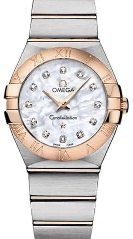 Omega Constellation Quartz 123.20.27.60.55.003 27mm Yellow gold and stainless steel Mother-of-pearl