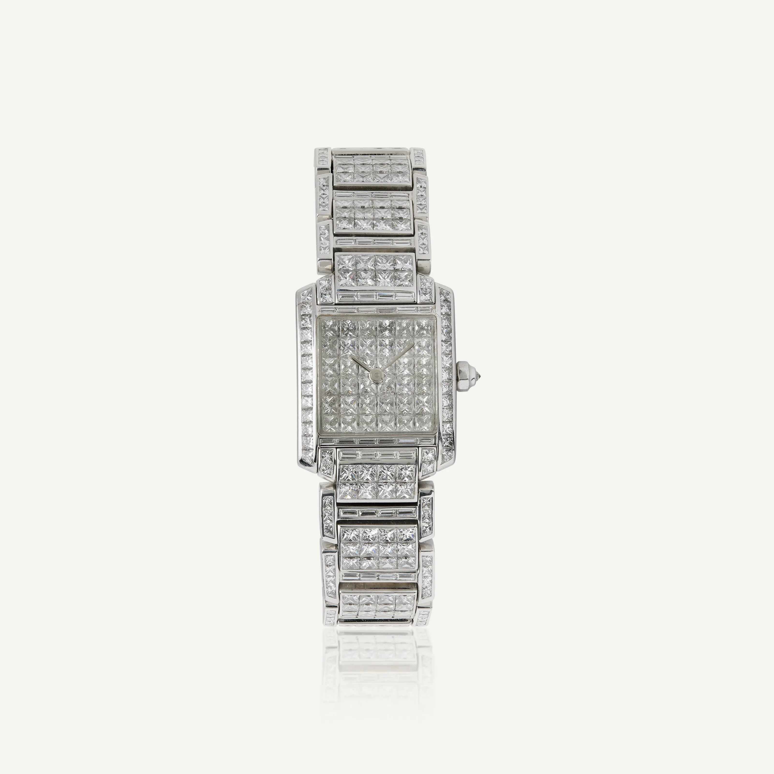 Cartier Tank 15mm White gold and diamond-set