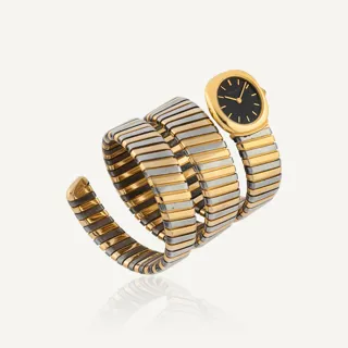 Bulgari Yellow gold and Stainless steel Black