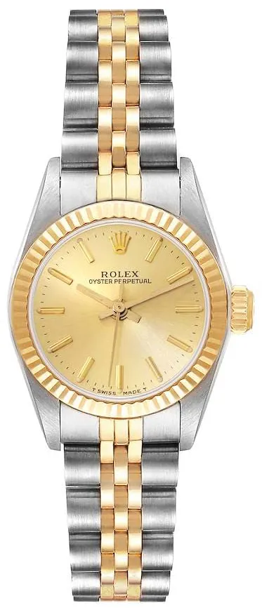 Rolex Oyster Perpetual 67193 26mm Stainless steel Champagne