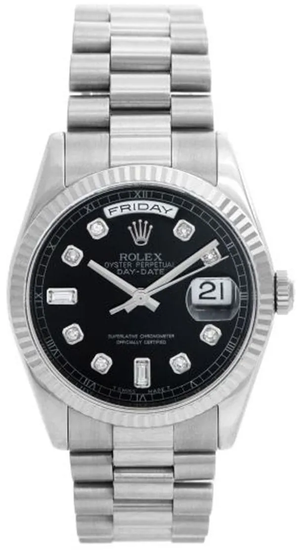 Rolex Day-Date 36 118239-0089 36mm White gold Black