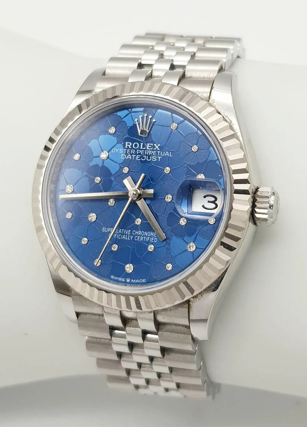 Rolex Datejust 017229 31mm Stainless steel Blue with Diamonds