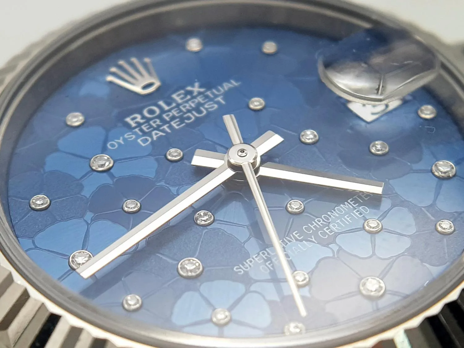 Rolex Datejust 017229 31mm Stainless steel Blue with Diamonds 3