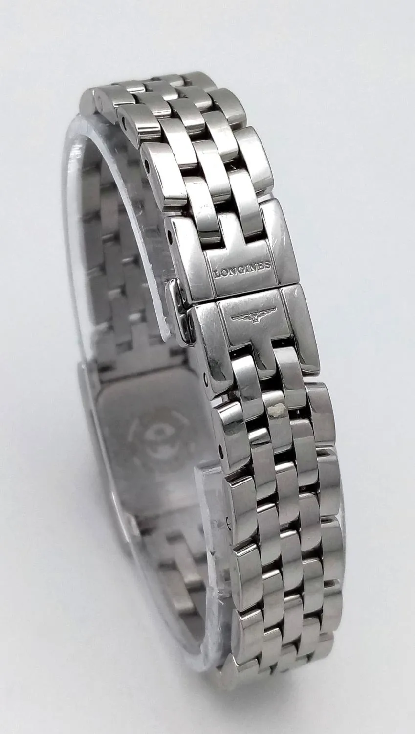Longines 16mm Stainless steel and diamond White 6