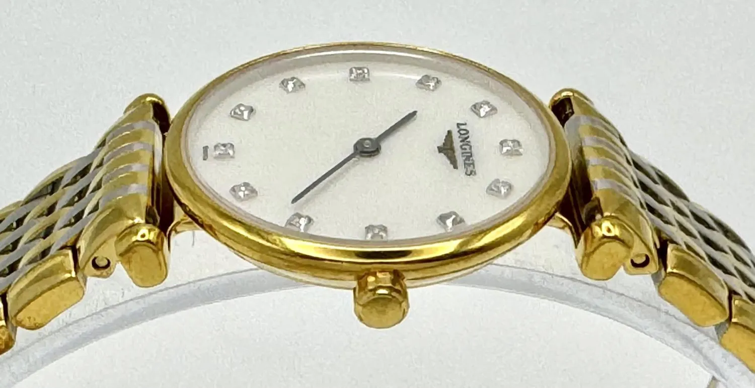 Longines 24mm Bi-metal Mother of pearl & Diamond 4