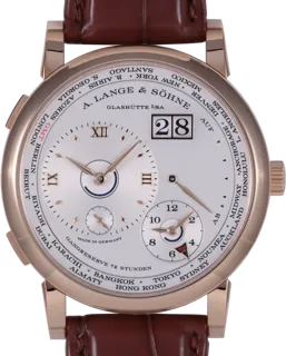 A. Lange & Söhne Lange 1 Time Zone 136.032 18k rose gold Silver