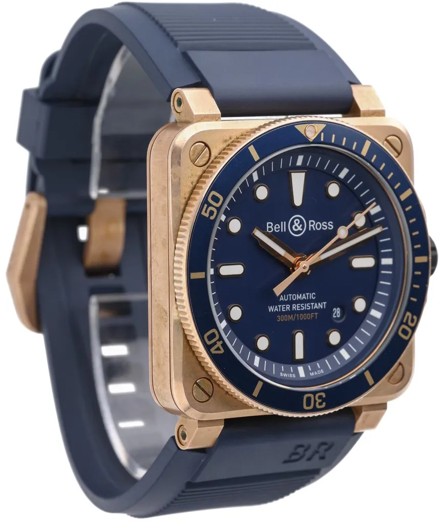 Bell & Ross BR03-92 BR0392-D-BU-BR/SCA 42mm Bronze Blue 5