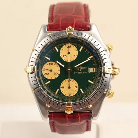 Breitling Chronomat 81950 39mm Yellow gold and stainless steel Green
