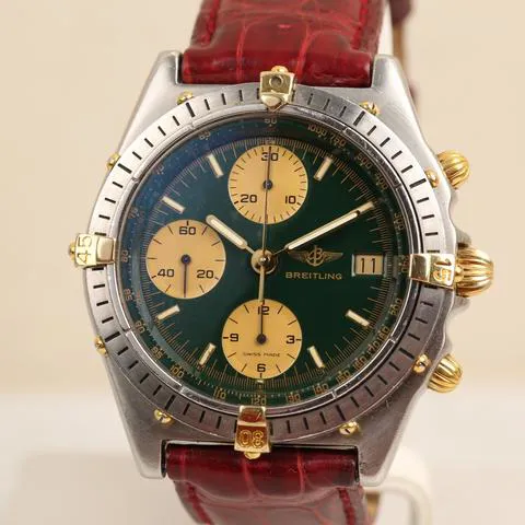 Breitling Chronomat 81950 39mm Yellow gold and stainless steel Green 1