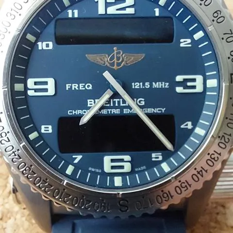 Breitling Emergency E76321 43mm Titanium Blue