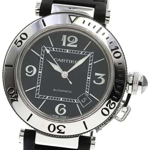 Cartier Pasha Seatimer W31077U2 40mm Stainless steel Black