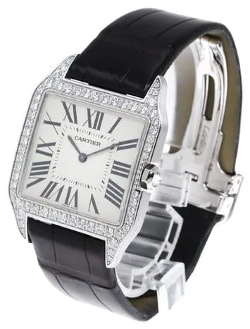 Cartier Santos Dumont W2007051 35mm White gold Champagne 1