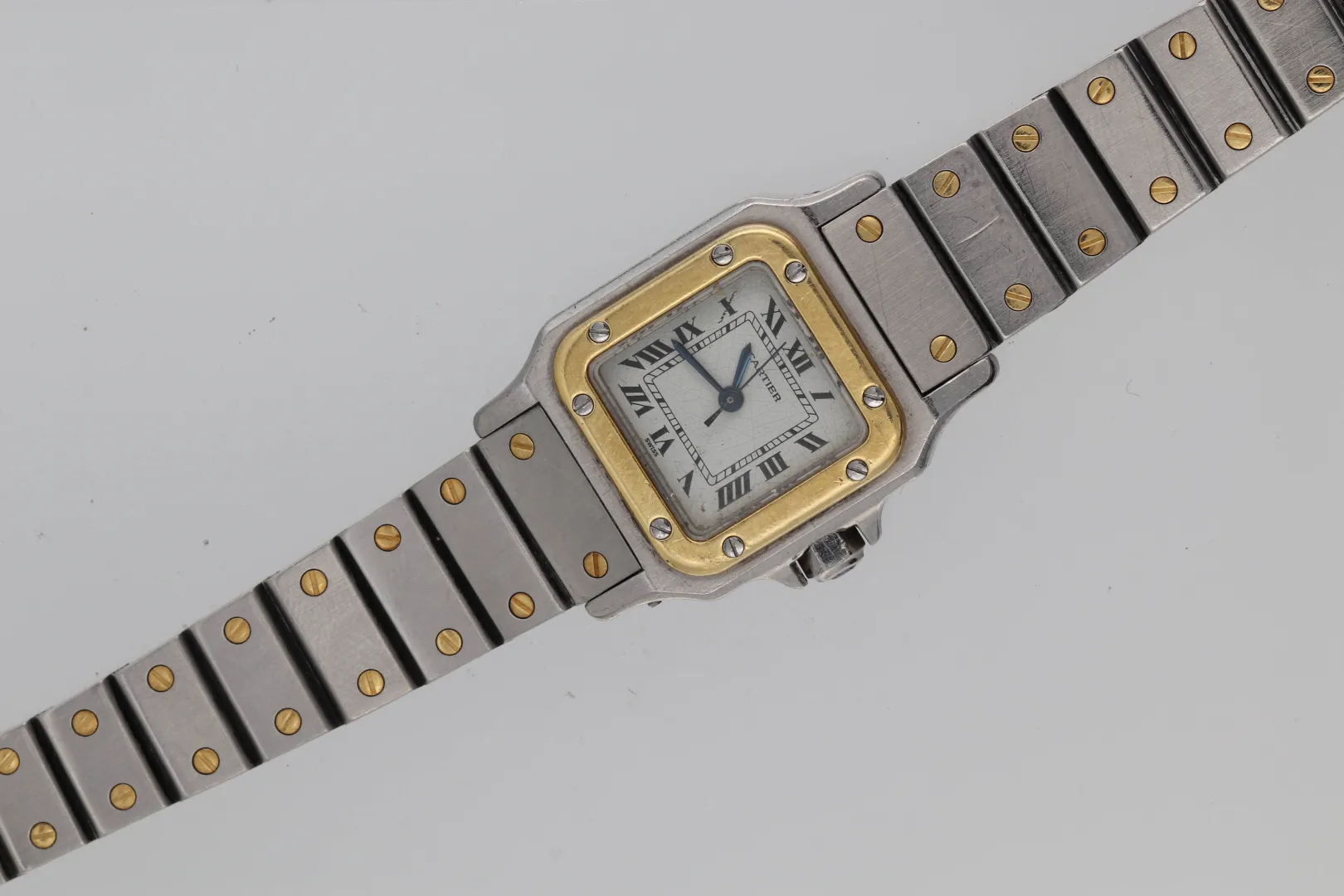 Cartier Santos 24mm Yellow gold and stainless steel White 1