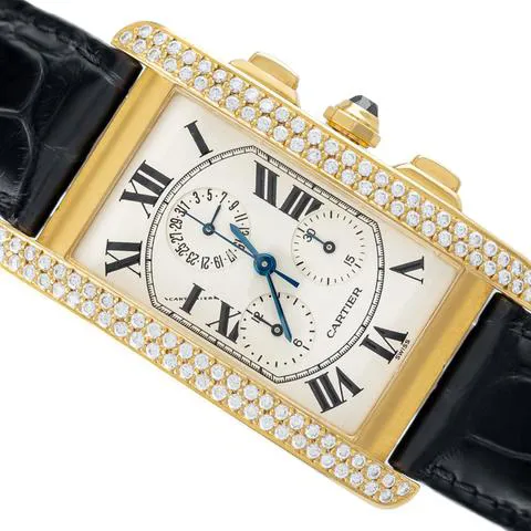 Cartier Tank Américaine 1730 26mm Yellow gold White