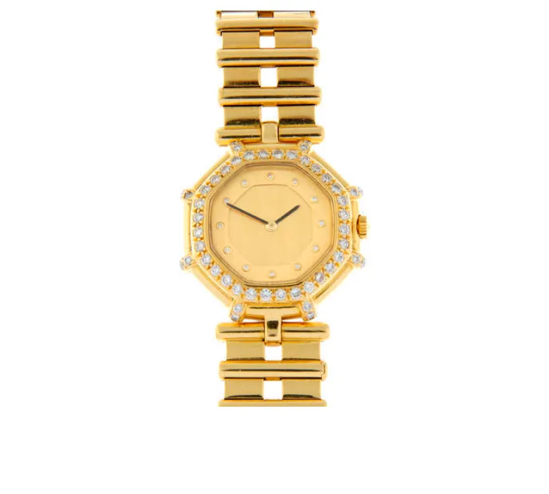 Gérald Genta Success 27mm Yellow gold and Diamond Champagne