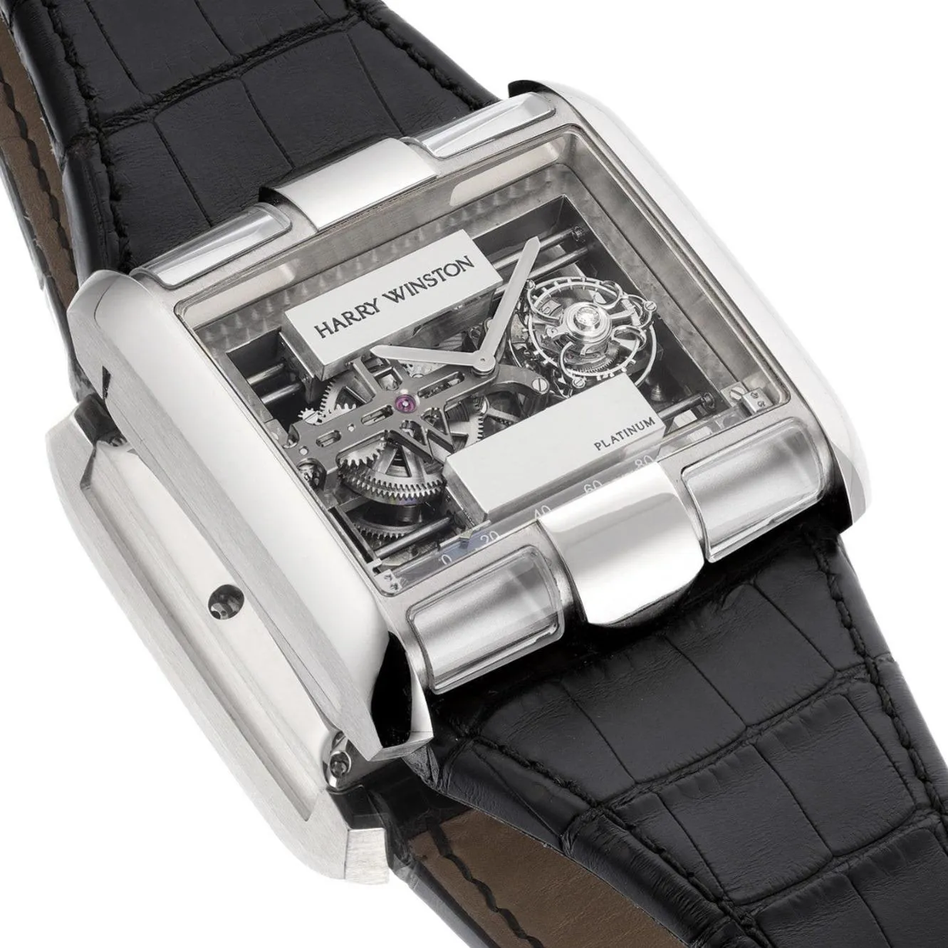 Harry Winston Tourbillon Glissiere 350/MATWL 49mm White gold Skeletonized 1