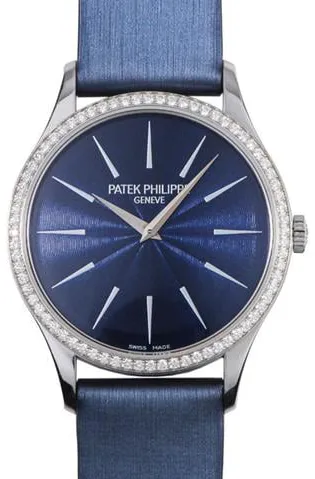 Patek Philippe Calatrava 4897G-001 33mm White gold Blue