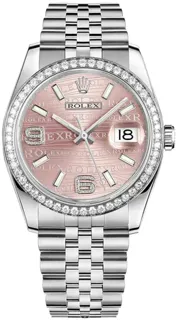 Rolex Datejust 36 116244 Oystersteel Pink wave motif