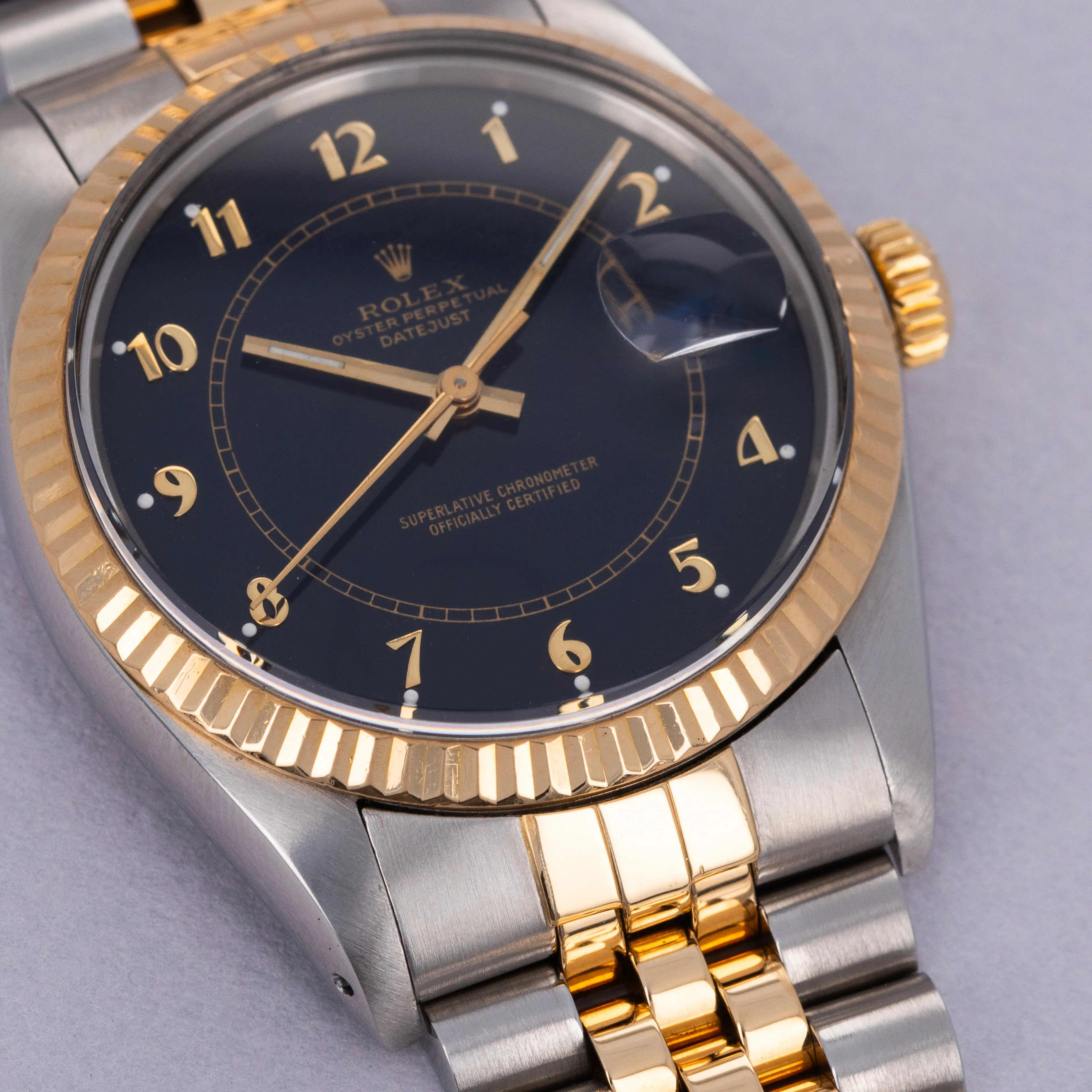 Rolex Datejust 36 16013 36mm Yellow gold and stainless steel Blue 1