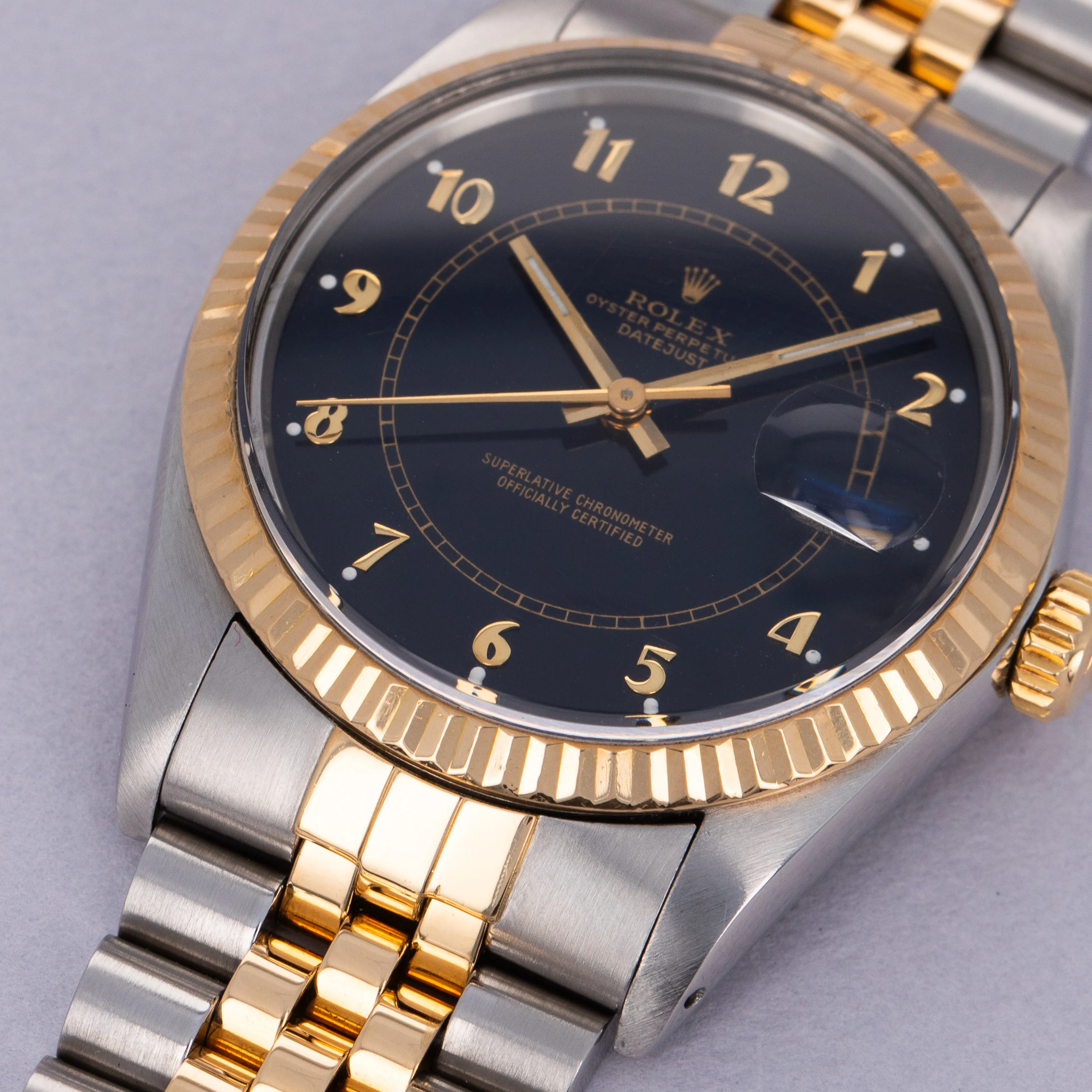 Rolex Datejust 36 16013 36mm Yellow gold and stainless steel Blue 2