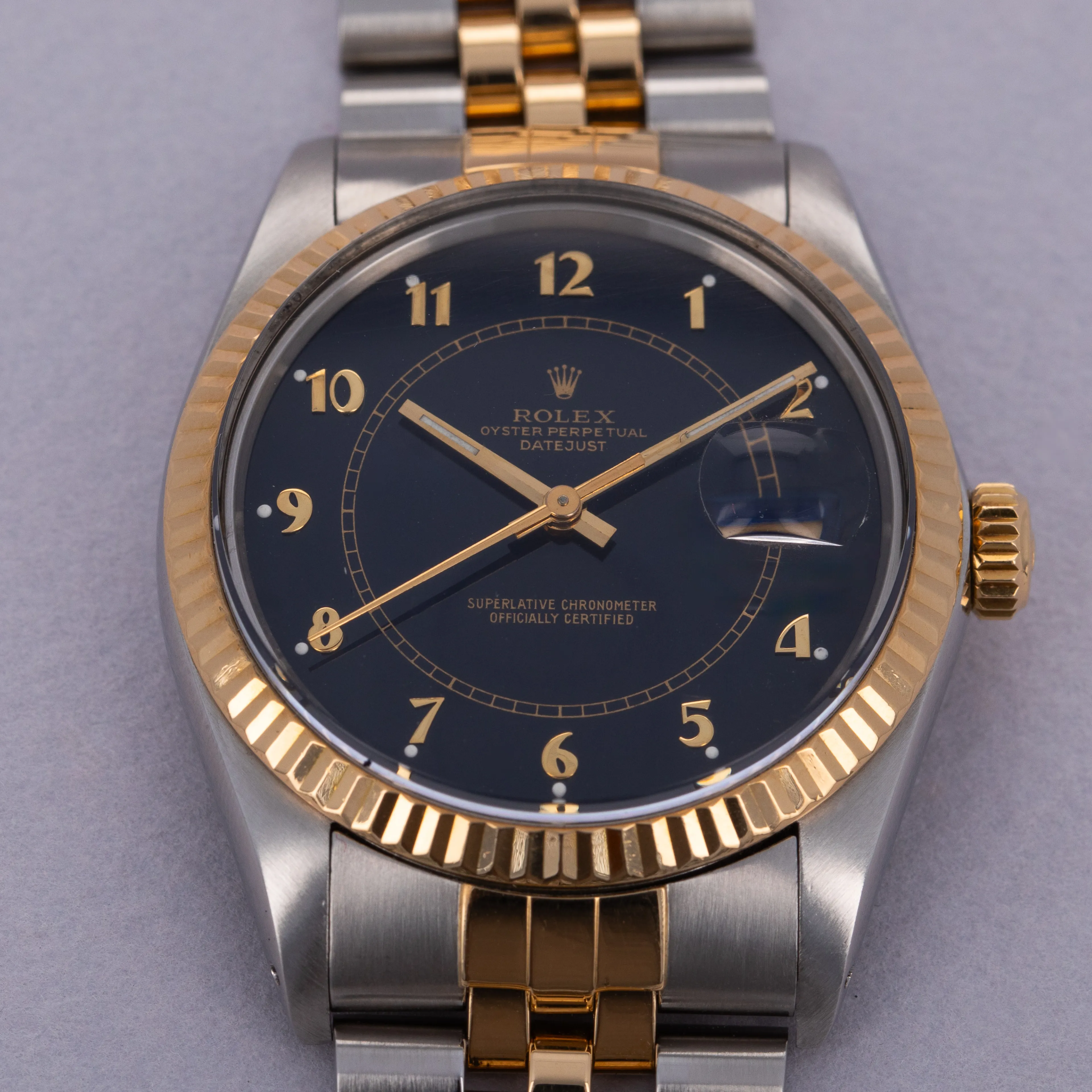 Rolex Datejust 36 16013 36mm Yellow gold and stainless steel Blue 11