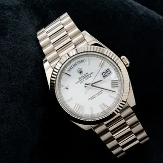 Rolex Day-Date 40 228239-0046 White gold White