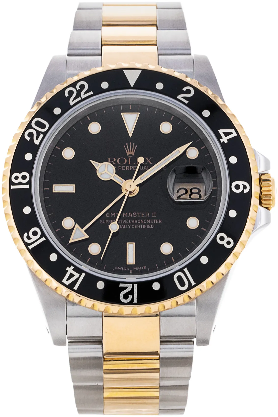 Rolex GMT-Master II 16713 40mm Yellow gold and Stainless steel Black