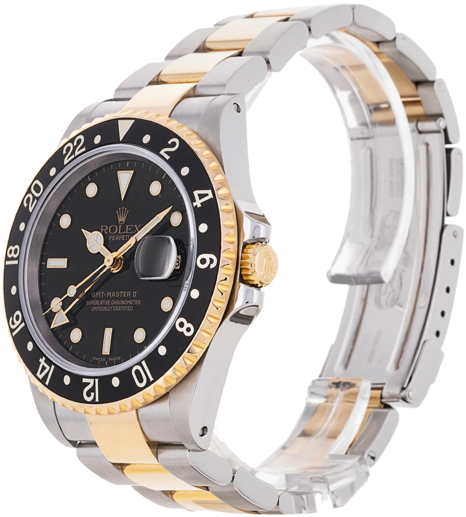 Rolex GMT-Master II 16713 40mm Yellow gold and Stainless steel Black 1