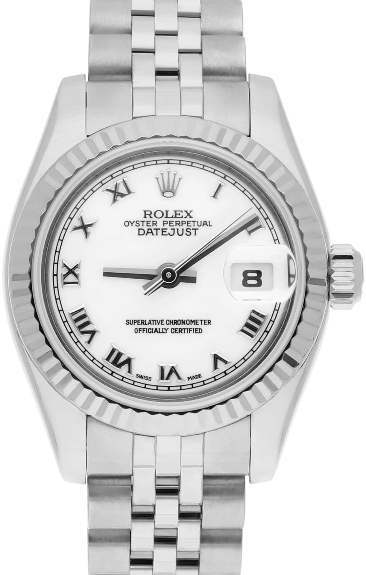 Rolex Lady-Datejust 179174 26mm Stainless steel White