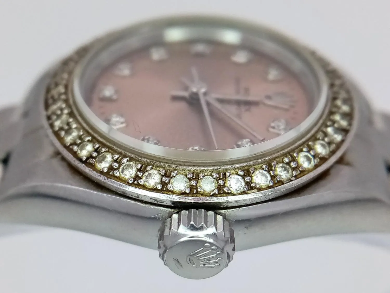 Rolex 24mm Stainless steel and Diamond Salmon 4