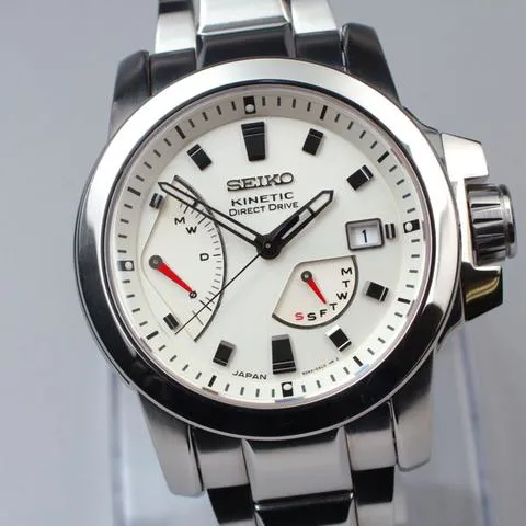 Seiko Kinetic 40mm Stainless steel White