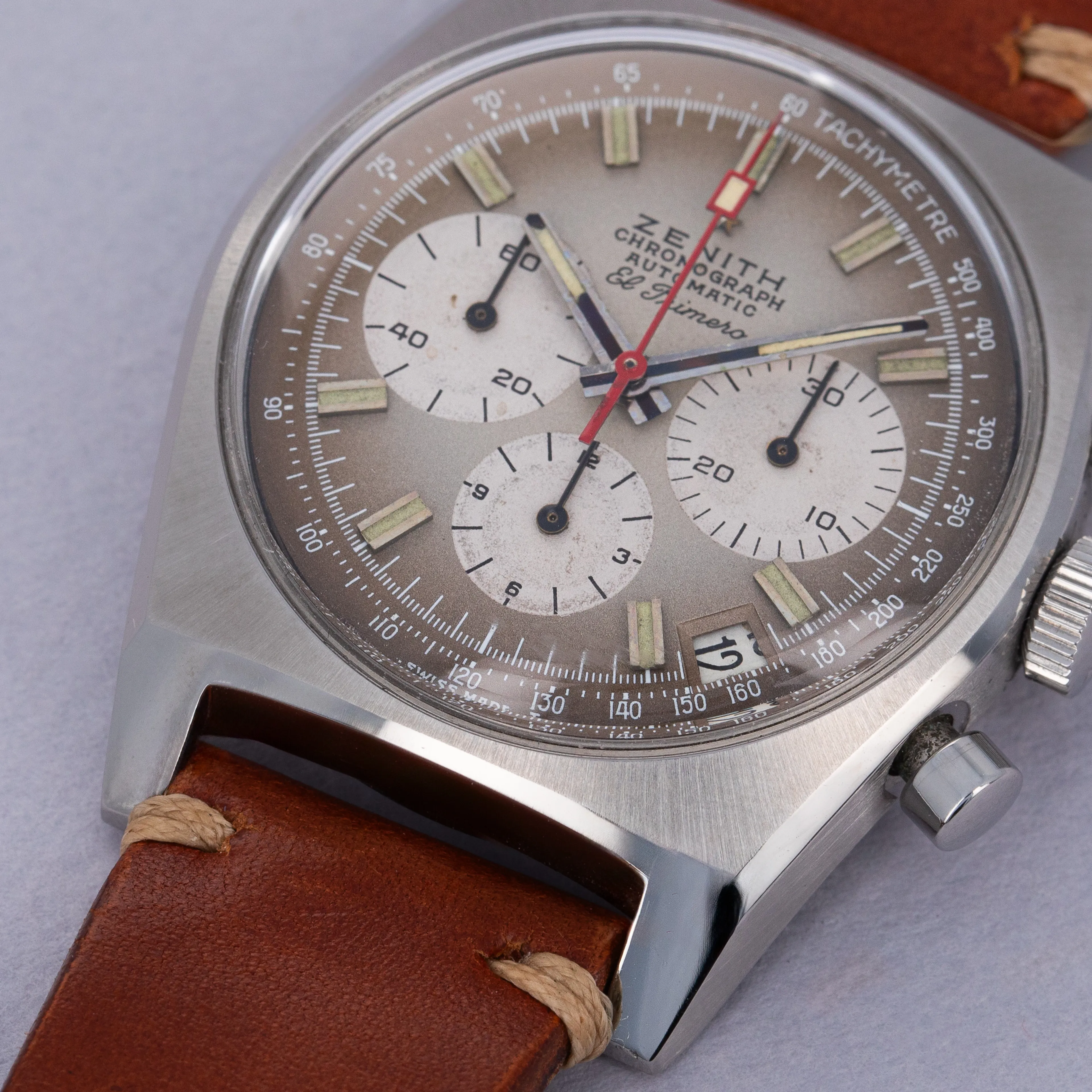 Zenith El Primero A385 37mm Stainless steel Brown 13