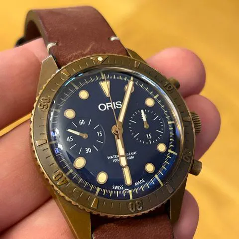 Oris Carl Brashear 01 771 7744 3185 43mm Bronze Blue