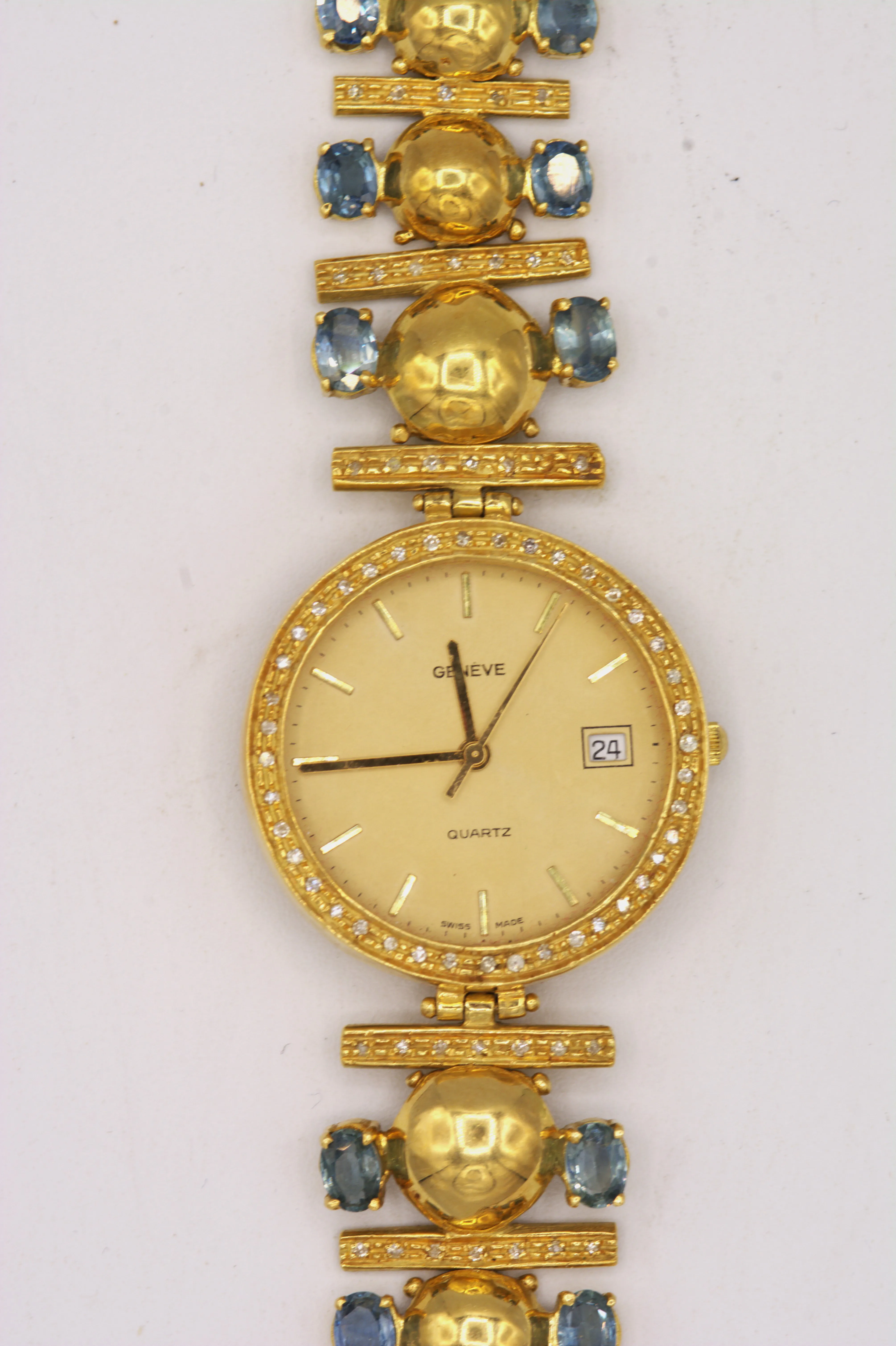 Genève 23mm Yellow gold and Diamond and Sapphire