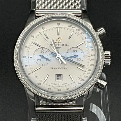 Breitling Transocean Chronograph 38 38mm Stainless steel Silver
