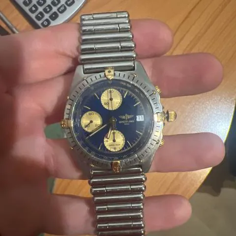 Breitling Chronomat 81950 39mm Yellow gold and stainless steel Blue 5