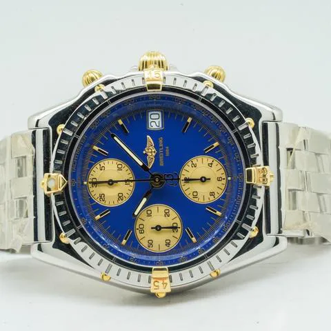 Breitling Chronomat B13050.1 39mm Yellow gold and stainless steel Blue