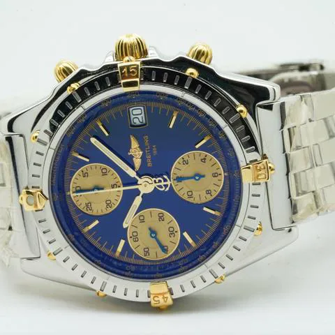Breitling Chronomat B13050.1 39mm Yellow gold and stainless steel Blue 2