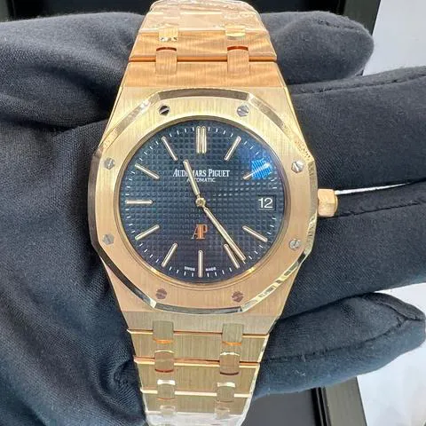 Audemars Piguet Royal Oak 15202OR.OO.1240OR.01 39mm Rose gold Blue