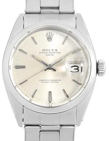 Rolex Oyster Perpetual Date 1500 34mm Stainless steel Silver