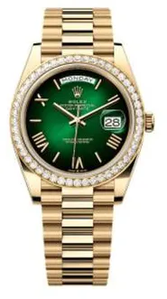 Rolex Day-Date 40 228348RBR 40mm Yellow gold Green