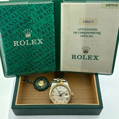 Rolex Datejust 36 16013 36mm Yellow gold and stainless steel White 6