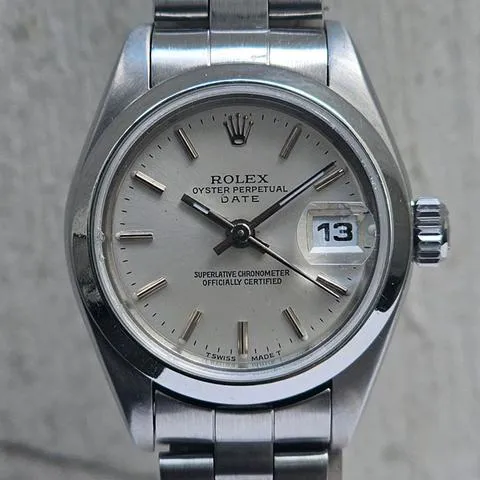 Rolex Oyster Perpetual Lady Date 69160 26mm Stainless steel Silver