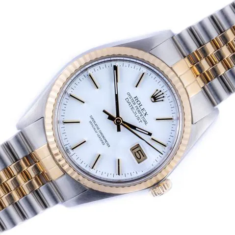 Rolex Datejust 36 16013 36mm Yellow gold and stainless steel White