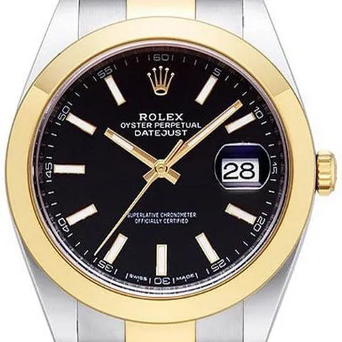 Rolex Datejust 41 126303 41mm Yellow gold and Stainless steel Black