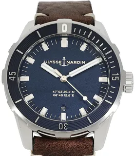 Ulysse Nardin Diver 8163-175/93 42mm Stainless steel Blue