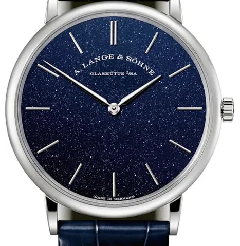 A. Lange & Söhne Saxonia 205.086 39mm White gold Blue