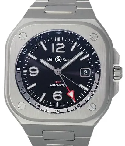 Bell & Ross BR 05 BR 05 GMT BR05G-BL-ST/SST 41mm Stainless steel Black