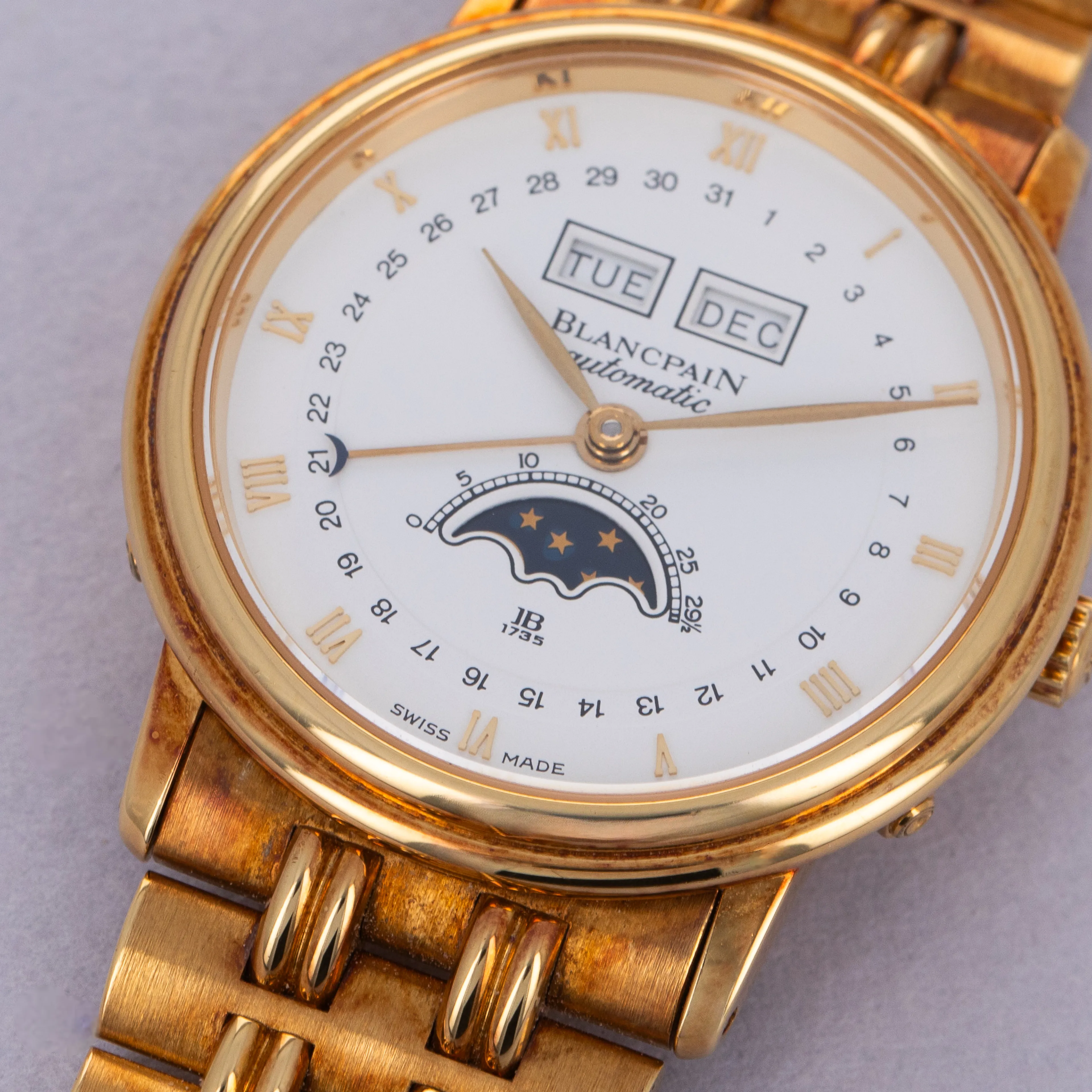 Blancpain Villeret 2330 34mm Yellow gold White 2