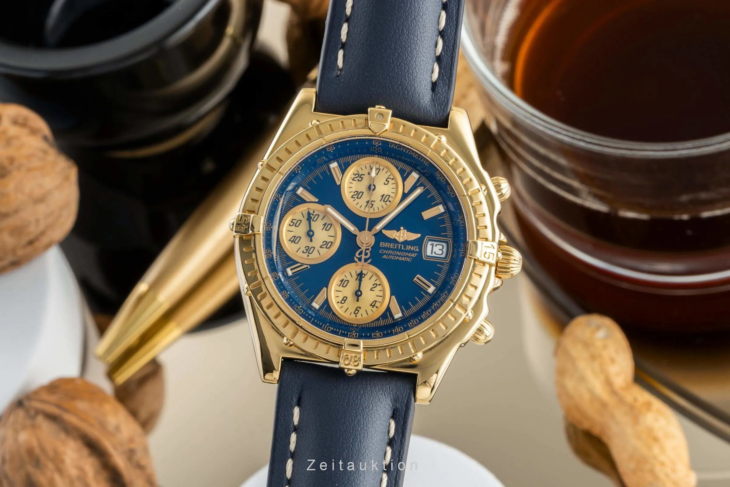 Breitling Chronomat K13050.1 40mm Yellow gold Blue